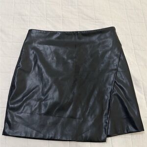 Showpo Black Faux Leather Pencil Skirt